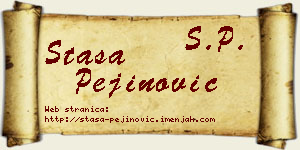 Staša Pejinović vizit kartica